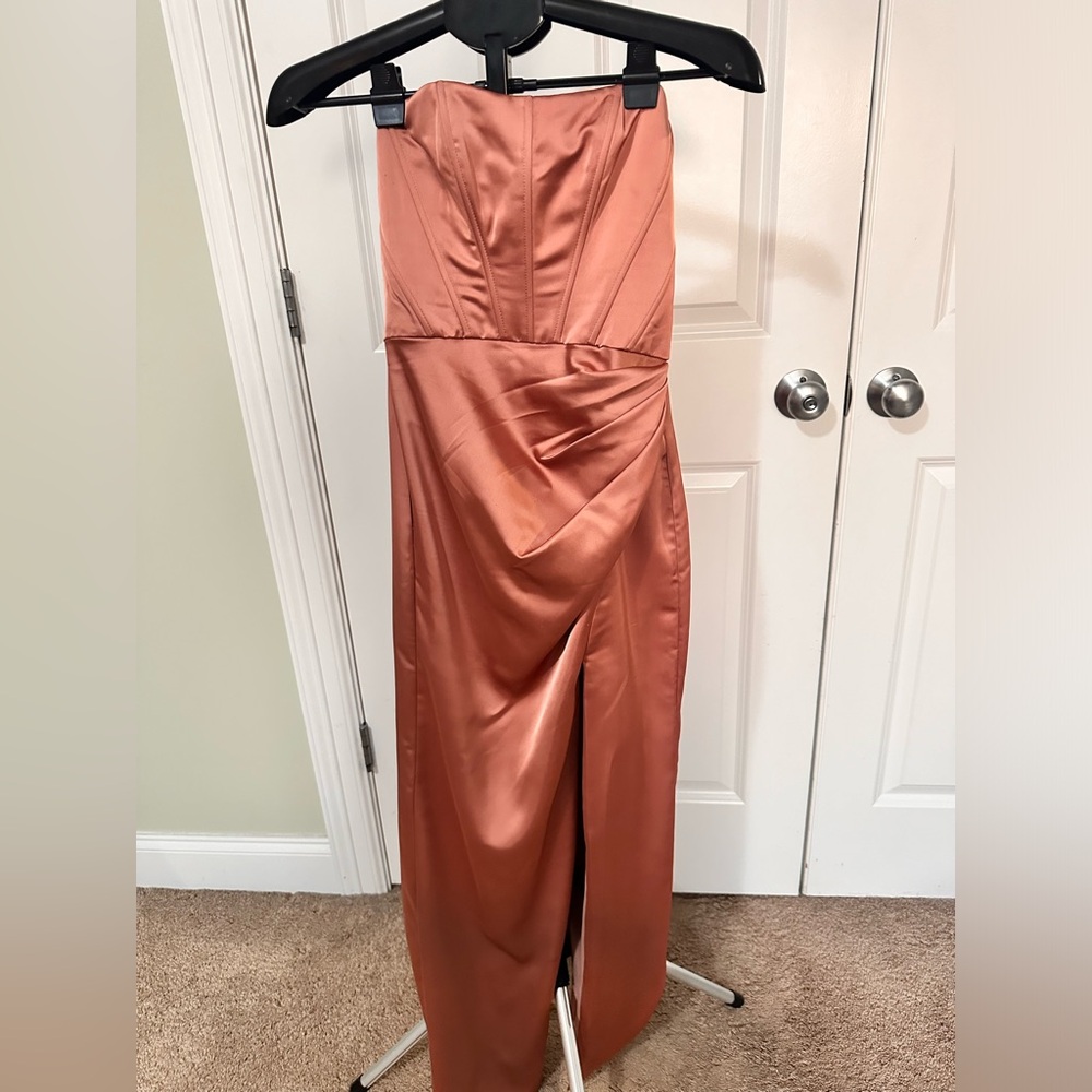 Satin maxi dress